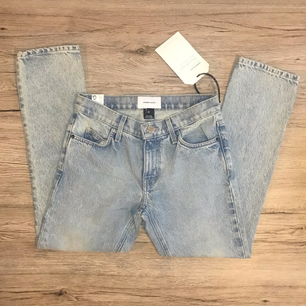 NWT Current/Elliott The Cropped Straight Jeans